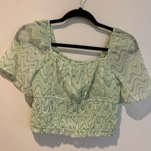 Hollister green top size M